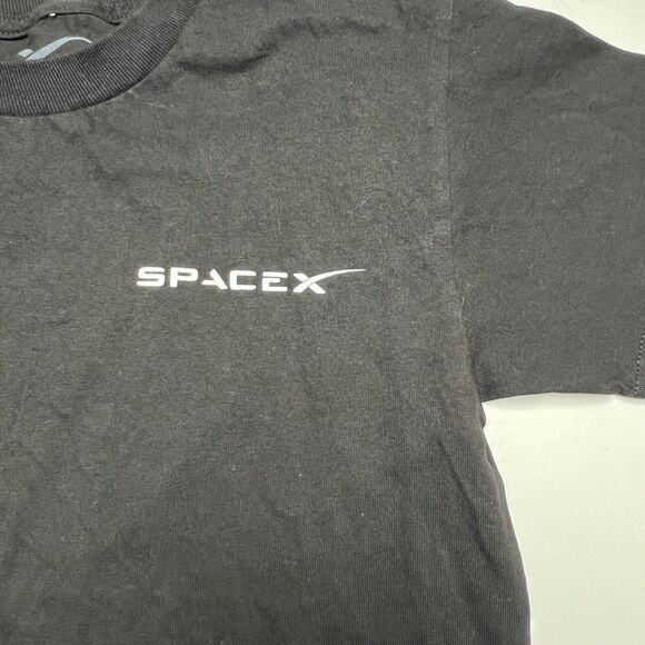 SpaceX Crew Dragon Nasa Demo-1 Black T-Shirt Youth Small Space X - Picture 3 of 6